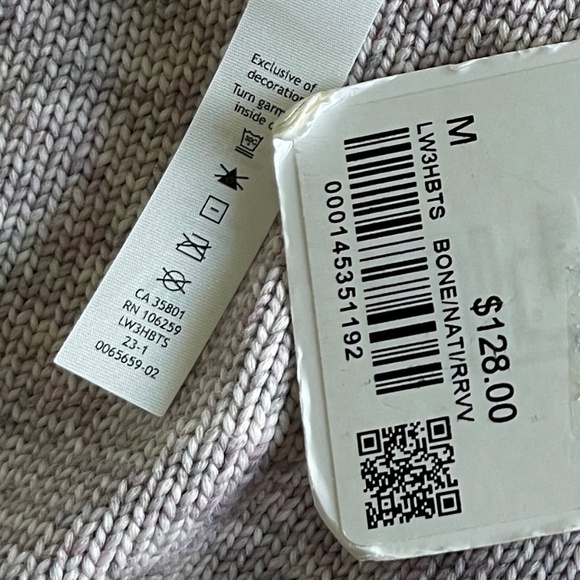 NWT Lululemon Boxy Cotton-Blend Sweater, Light Pink/Grey Heather, Medium - Picture 12 of 15